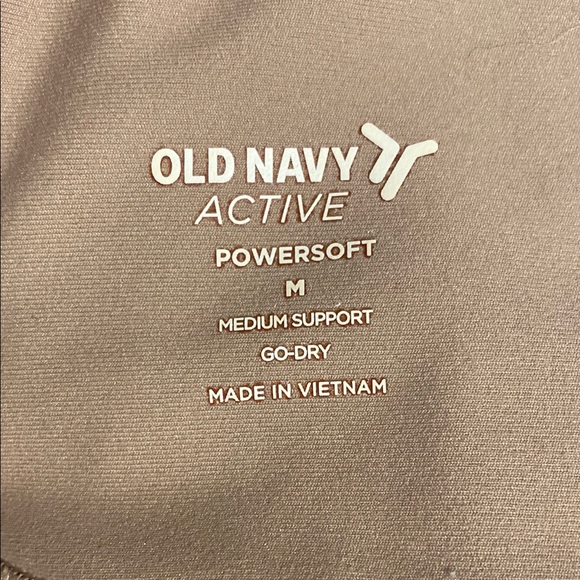 Old Navy Tan Sports Bra with Racerback Design - Picture 2 of 3